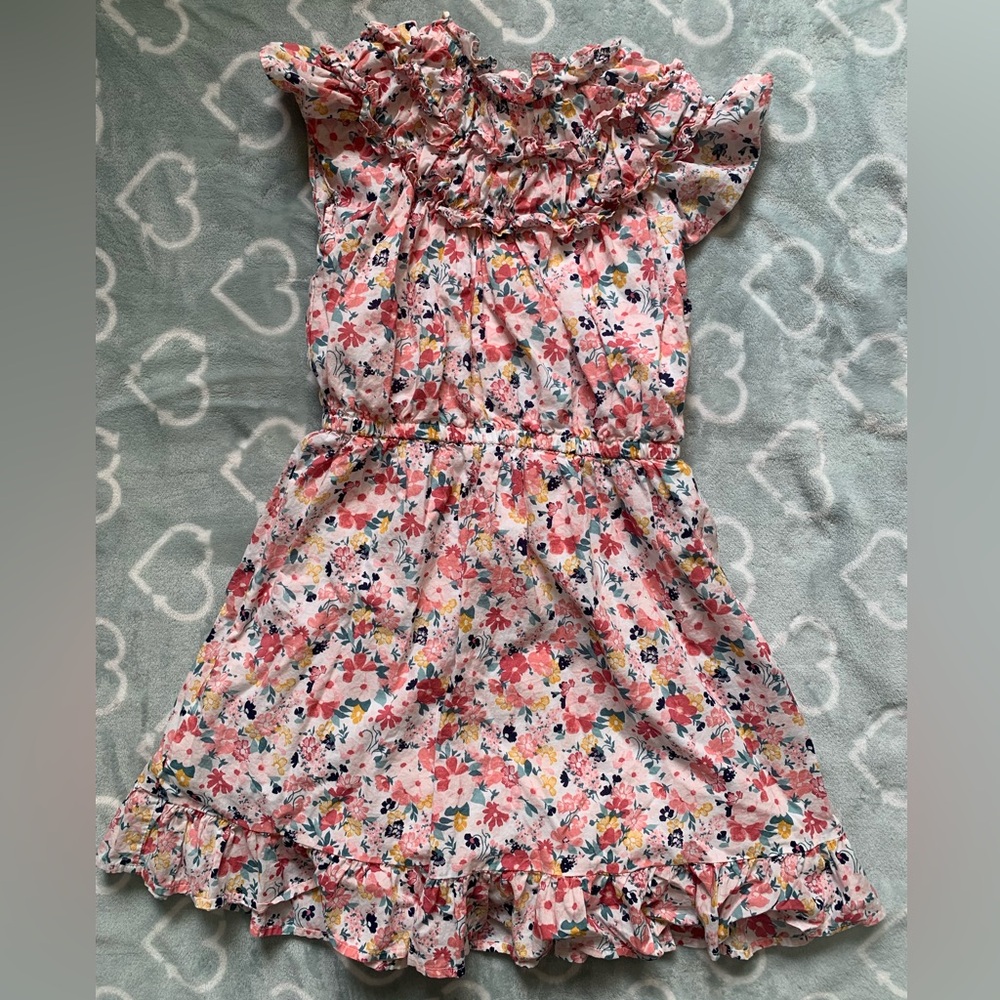 Janie and Jack Pink Floral Ruffle Dress